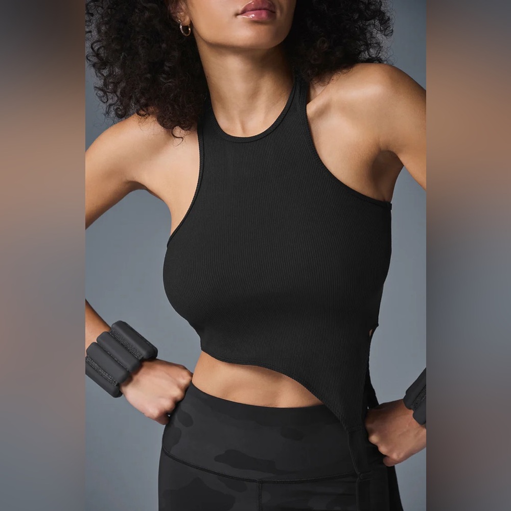 Black Alosoft Ribbed Revelation Tank size Small - Picture 4 of 7